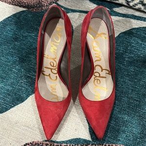 Sam Edelman Heels in Red Suede